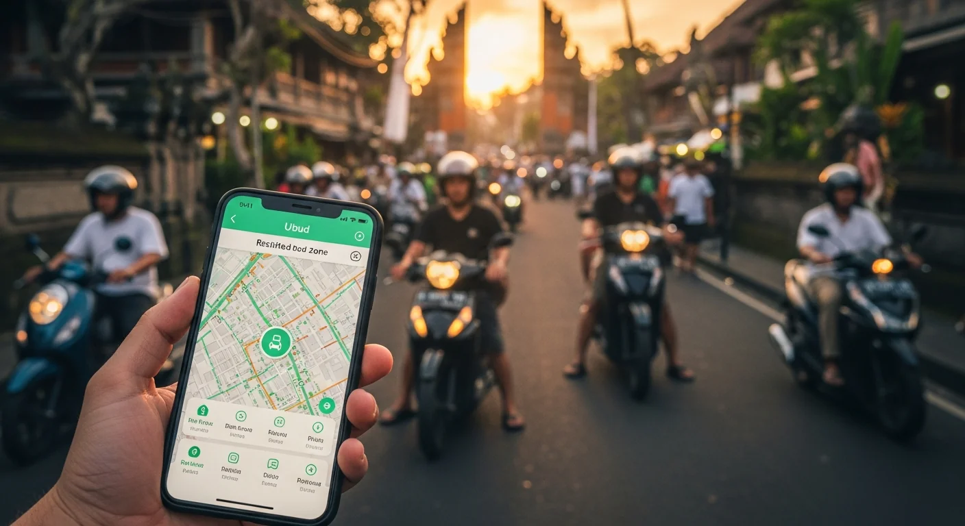 Работает ли приложение Grab/Gojek в центре Убуда, или там все еще 