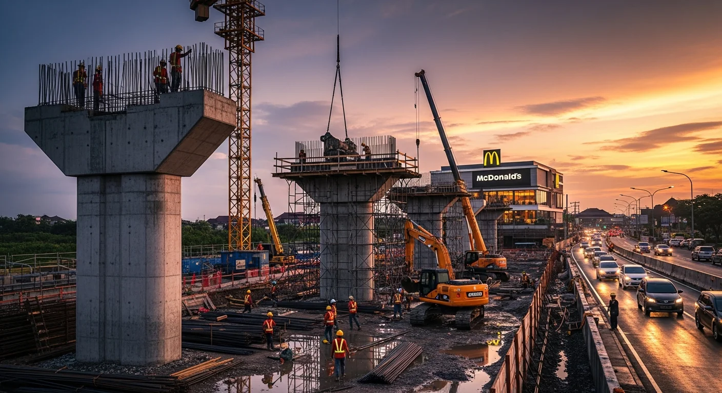 Запущено ли строительство подземного туннеля (Jimbaran Underpass) возле McDonald's для разгрузки въезда на полуостров Букит?
