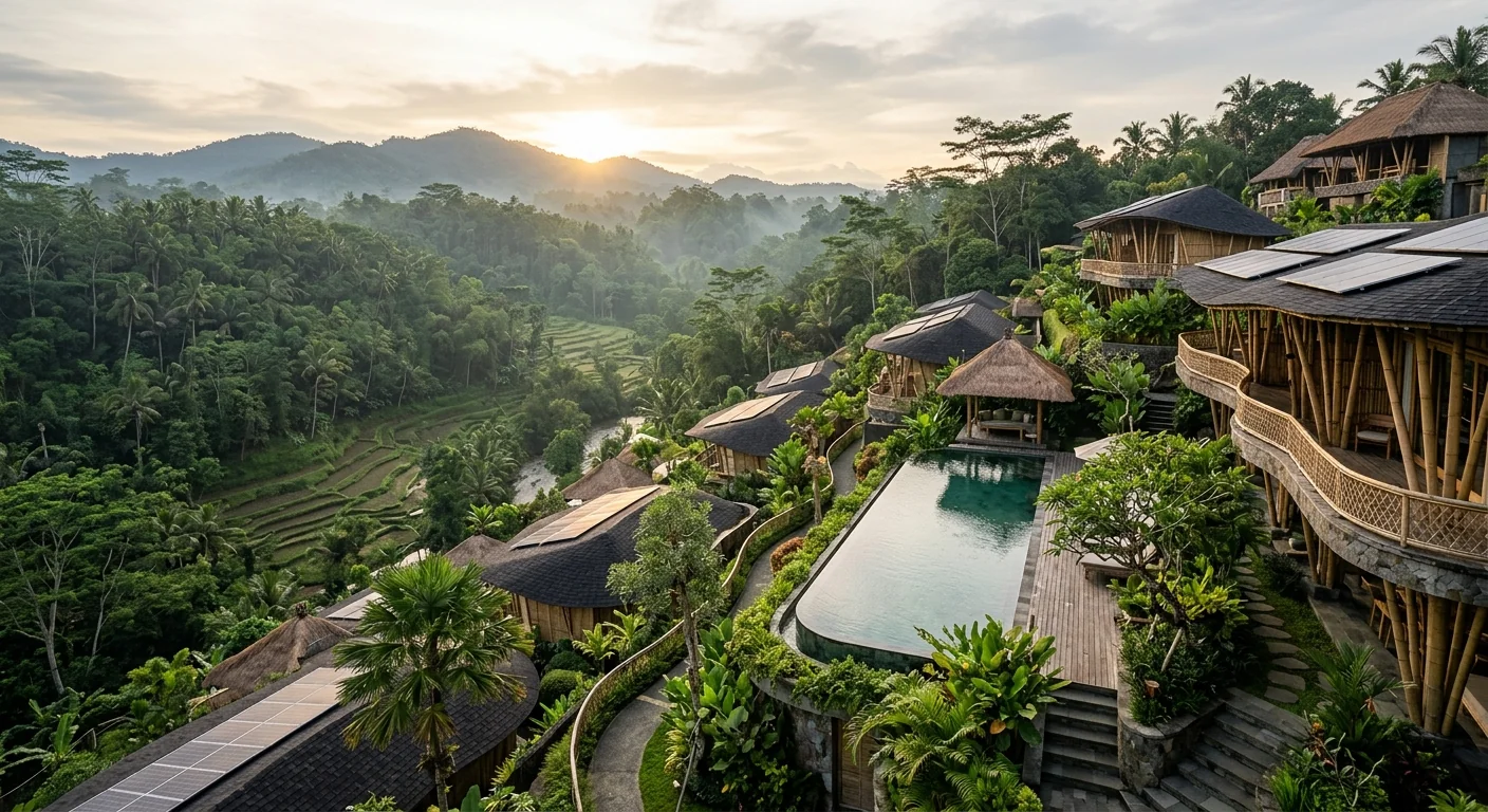 Будет ли новый отель Māua Olea Ubud функционировать как полностью углеродно-нейтральный (zero-carbon) курорт?