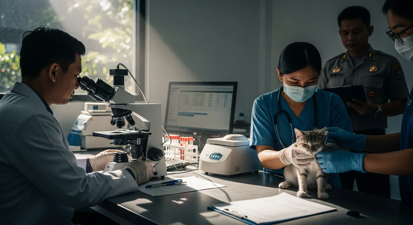 Каковы процедуры проверки наличия вируса бешенства (Rabies Titer Test) при импорте домашних животных в балийскую